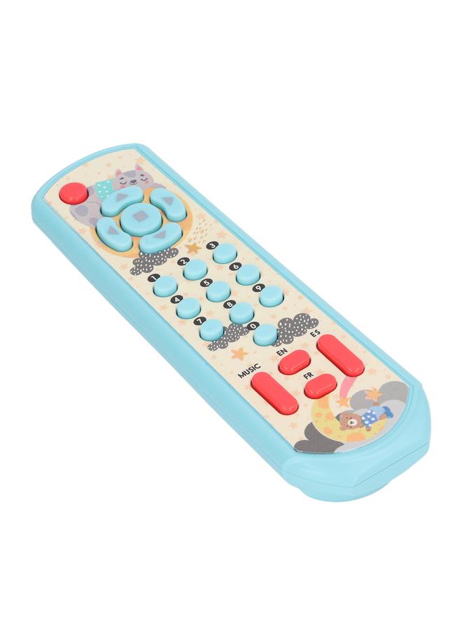 NIBEMINENT TV Remote Control Toy Baby Simulated with Sound and Light for Early Education Learning Blue  - Image 4