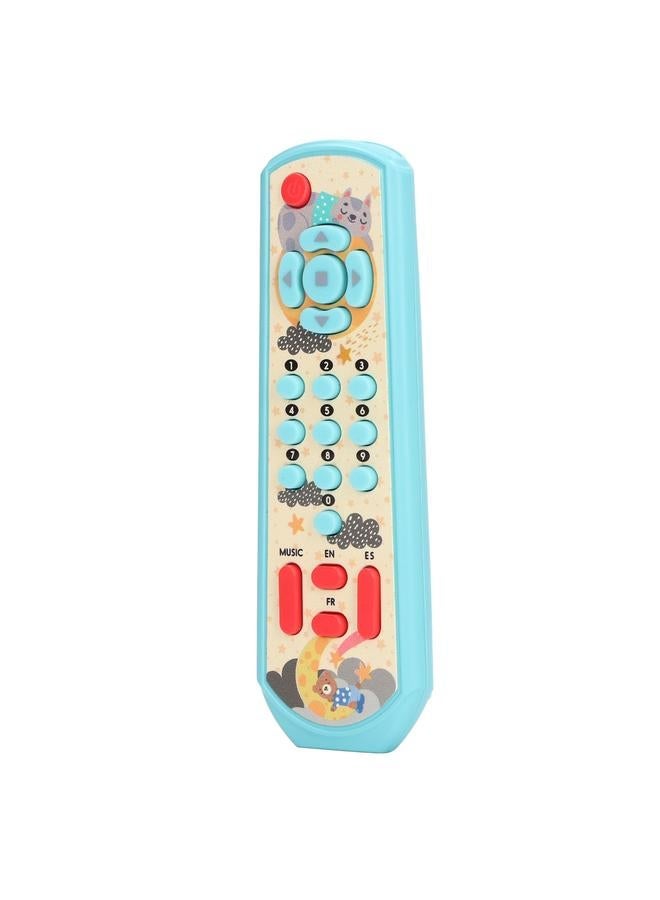 NIBEMINENT TV Remote Control Toy Baby Simulated with Sound and Light for Early Education Learning Blue  - Image 2