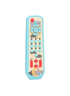 نيبمينينت TV Remote Control Toy Baby Simulated with Sound and Light for Early Education Learning Blue  - Image 3