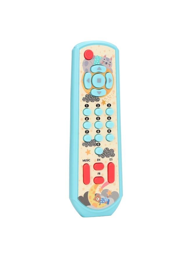 NIBEMINENT TV Remote Control Toy Baby Simulated with Sound and Light for Early Education Learning Blue  - Image 3