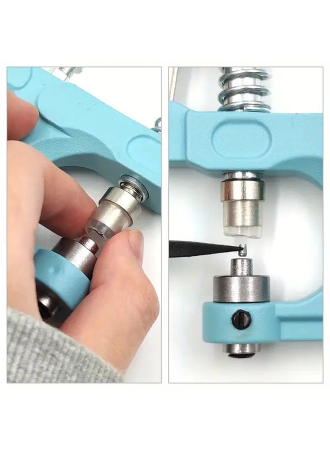 Golden Manual Hand Pressure Pearl Punching Machine Tool With 850 Pcs Beads Rivet Claw Nail Fixing Kit - Image 5