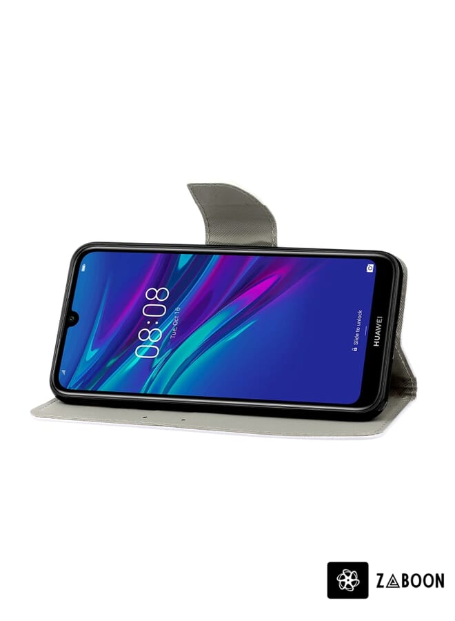 Zaboon Protective Case Cover For Huawei Y5 2019 3D Colored Drawing Horizontal Flip PU Leather Case with Holder & Card Slots & Wallet - Image 5