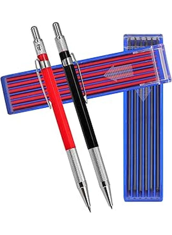 2 0mm Mechanical Carpenter Pencil Automatic Marking Tool with Black Red Refills for Woodworking Construction Drafting - Image 1
