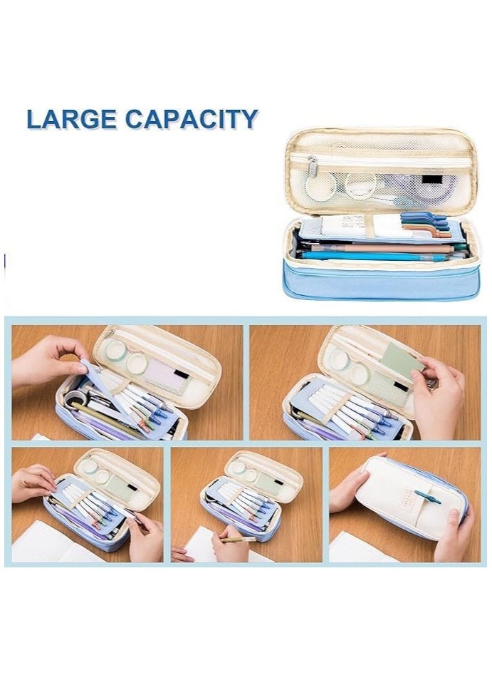 Generic Colorful Large Storage Pencil Box Pen Bag with Zipper Large Capacity Storage Bag, Suitable for Office Travel Storage Box  - Image 4