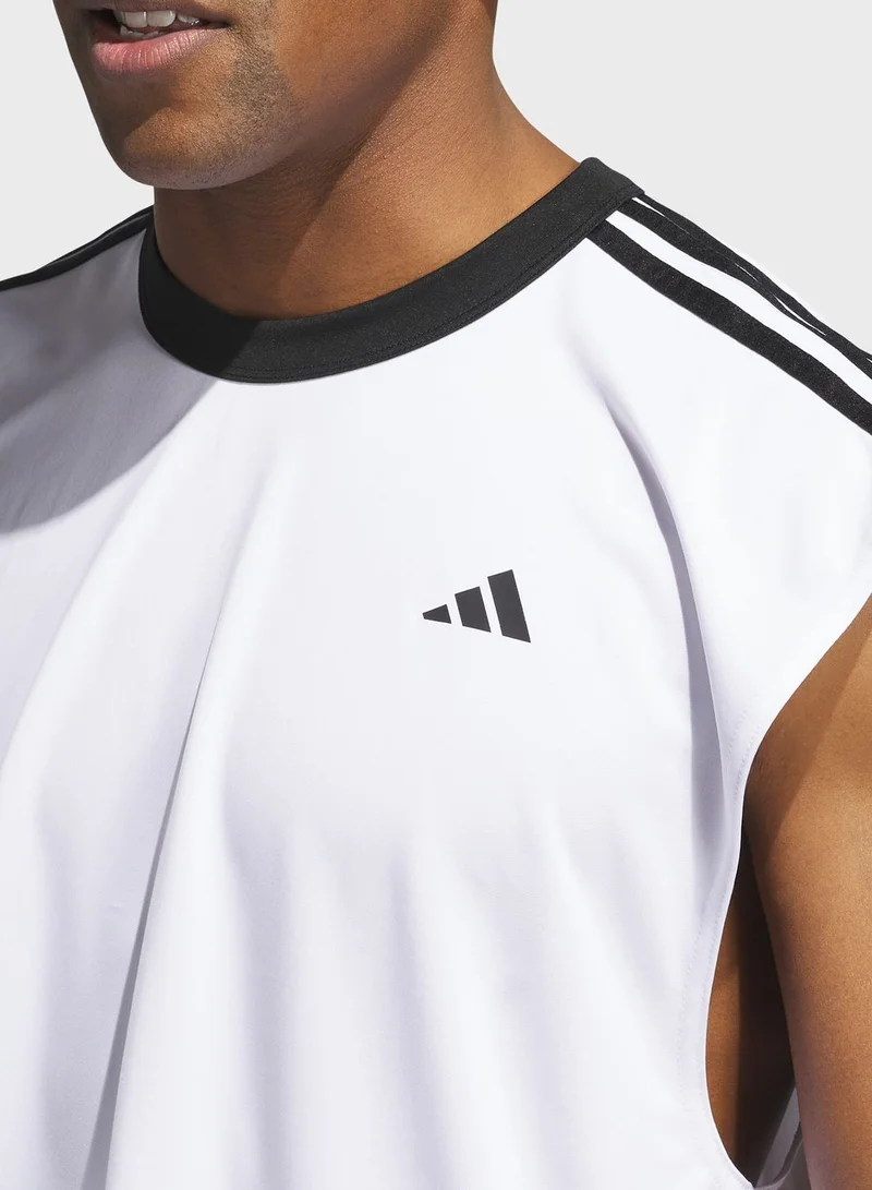 adidas بلوزة بدون أكمام لكرة السلة أول وورلد