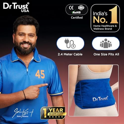 Dr Trust USA Orthopedic Electric Heating Pad for Period Pain Relief I Heat Belt For Period Cramps, Lower Back Pain, Lumbar, Shoulder & Knee, 3 Heat Settings with Temperature Controller-368 - Image 2