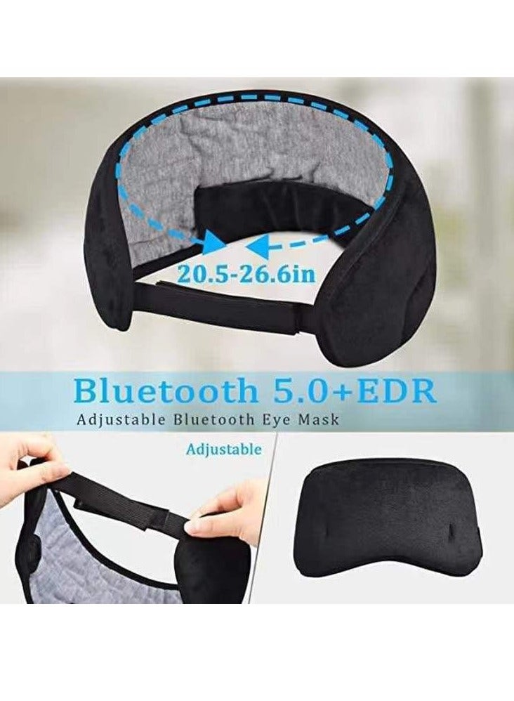 general Bluetooth 5.0 Smart Music Eye Mask Stereo Smart Sleep Headphones Travel Eye Mask for Side Sleepers Washable Adjustable Travel Music Hands-free Sleep Headphones 8H - Image 4