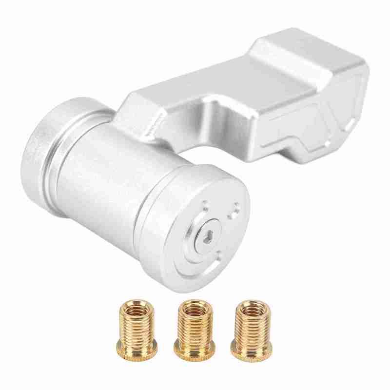 T Handle Gear Shift Knob: Silver Aluminum Alloy - Ergonomic Non-Slip Design Aircraft Joystick Shift Knob for Universal Manual Car Interior Upgrade - Image 1