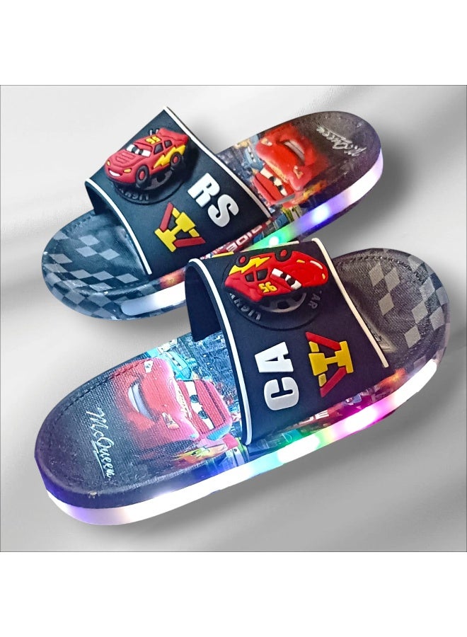 سليبر شبشب بتصميم ملون وحيوي مع نعل ناعم للأطفال - مقاس 32-33