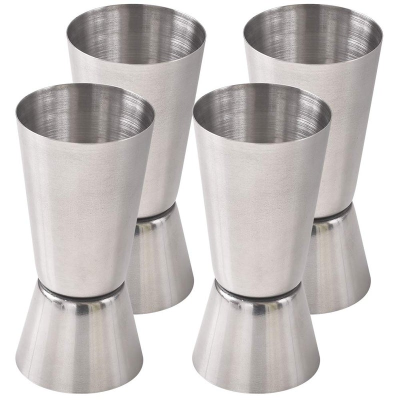 Newk Double Jigger for Bartending 12  1 Oz15  30 ML Stainless Steel Cocktail Measuring Jigger Set of 4