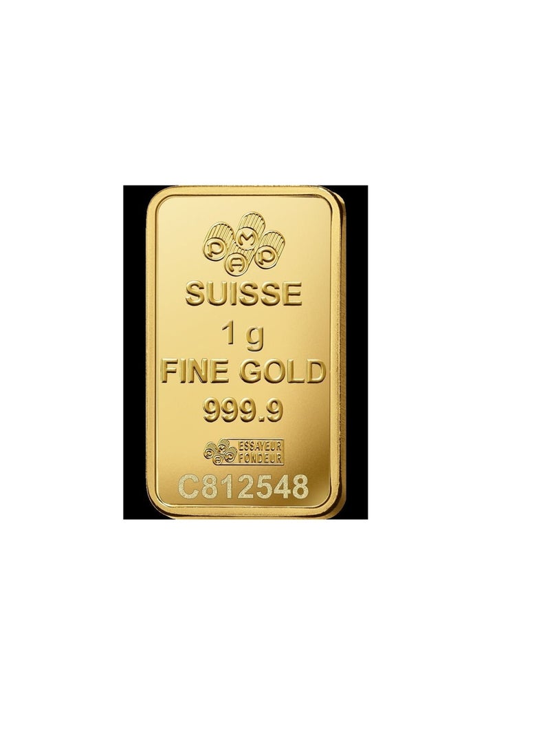 PAMP Silver Bar (31.1g / 1 oz) – Fortuna Series + PAMP Swiss Gold Bar (24K, 1g) - Image 2