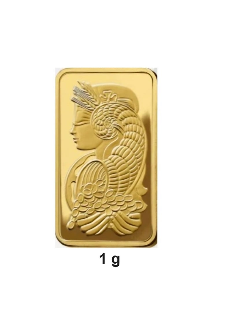 PAMP Silver Bar (31.1g / 1 oz) – Fortuna Series + PAMP Swiss Gold Bar (24K, 1g) - Image 4
