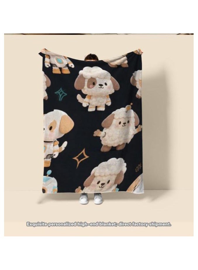 عام بطانية رقيقة من الفانيلا (دافئة ومريحة، ومناسبة للنوم واستخدام الألعاب وإزالة الغبار ومقاومة للرمل) 150 سم * 200 سم - 965 - Image 1