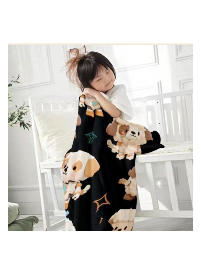 عام بطانية رقيقة من الفانيلا (دافئة ومريحة، ومناسبة للنوم واستخدام الألعاب وإزالة الغبار ومقاومة للرمل) 150 سم * 200 سم - 965 - Image 3