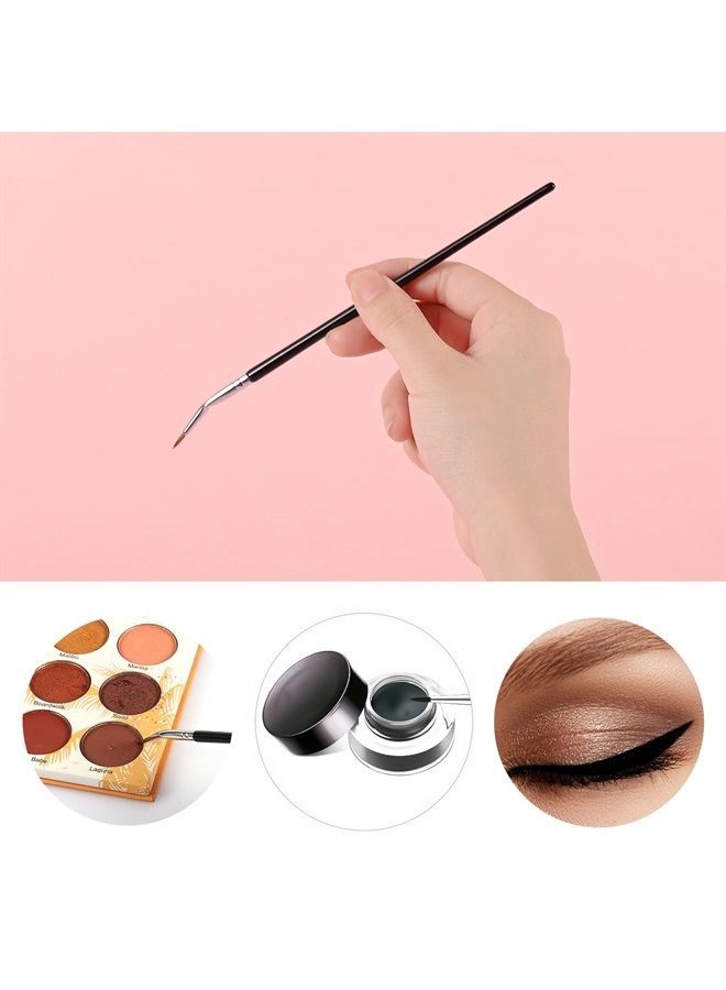 AIEX 6pcs Fine Angled Eyeliner Brush, Precision Eyeliner Eyebrows Makeup Brush Set Angled Eyeliner Concealer Ultra Flat Thin Brush Beveled Eyebrow Curved Brush - Image 4