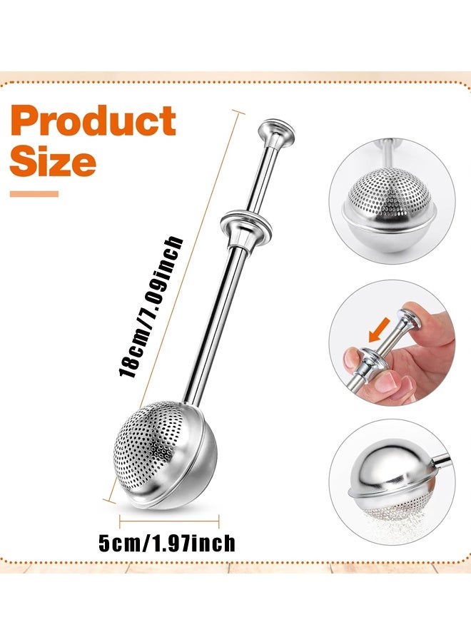 2PCS Powdered Sugar Shaker Duster Flour Dispenser Shaker with Stainless Steel One-handed Operation Shaker Duster for Sugar Flour and Spices - Image 2