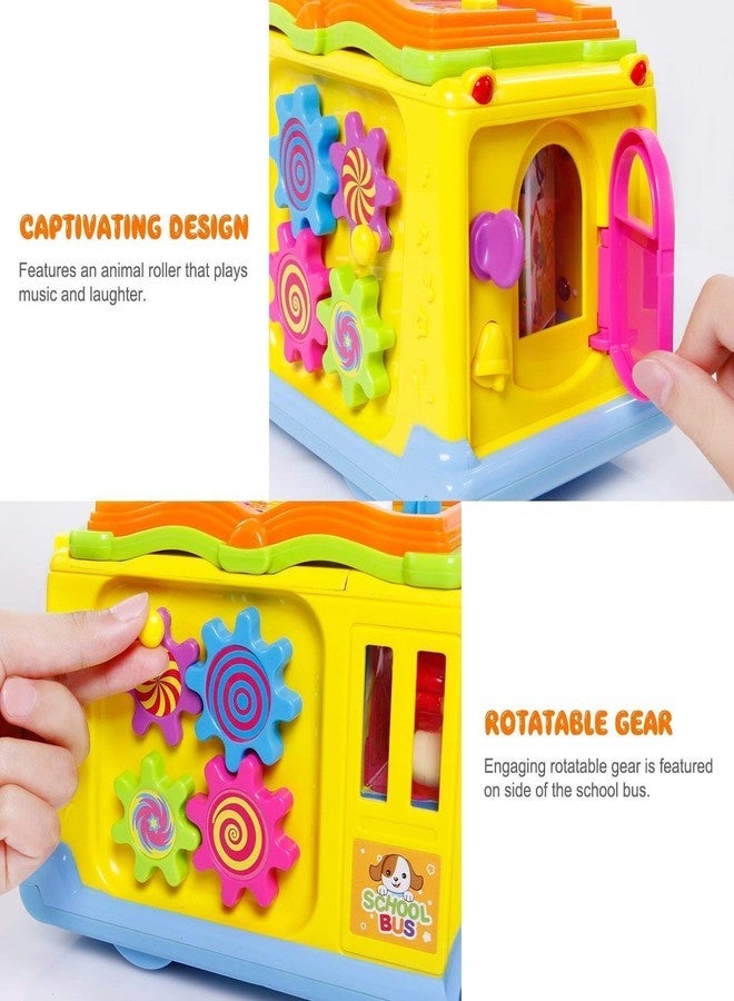 KITMEER Exclusive Intellectual Musical School Bus, Learning Educational School Bus Toys for Baby & Toddler, Electronic Car with Lights for 1 2 3 Year Old Boys and Girls - Image 5
