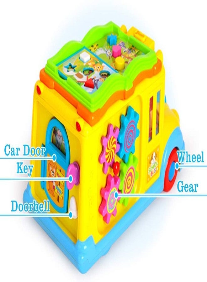 KITMEER Exclusive Intellectual Musical School Bus, Learning Educational School Bus Toys for Baby & Toddler, Electronic Car with Lights for 1 2 3 Year Old Boys and Girls - Image 4