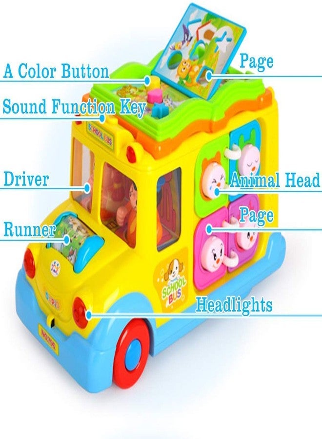 KITMEER Exclusive Intellectual Musical School Bus, Learning Educational School Bus Toys for Baby & Toddler, Electronic Car with Lights for 1 2 3 Year Old Boys and Girls - Image 3