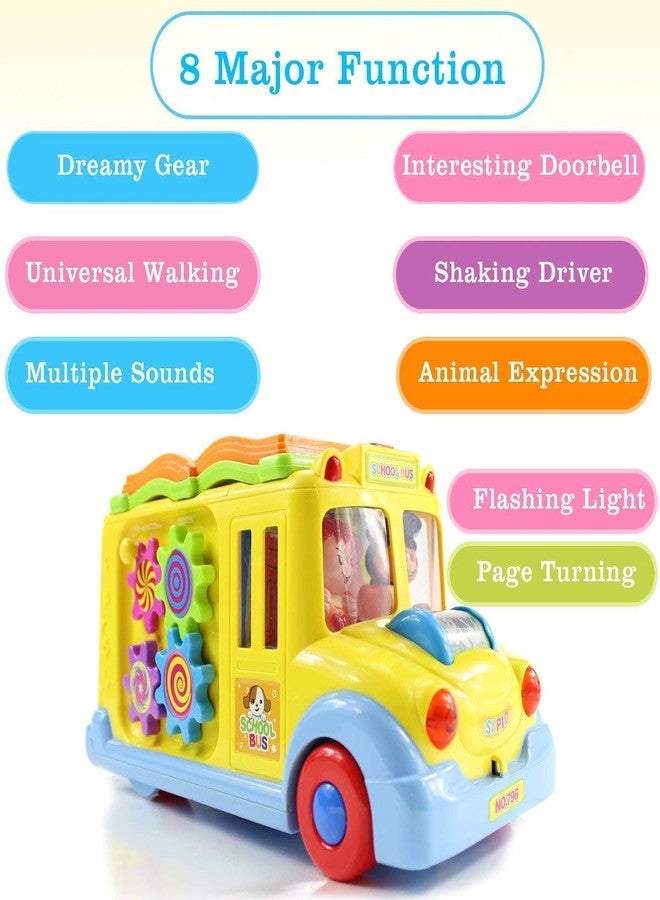 KITMEER Exclusive Intellectual Musical School Bus, Learning Educational School Bus Toys for Baby & Toddler, Electronic Car with Lights for 1 2 3 Year Old Boys and Girls - Image 2