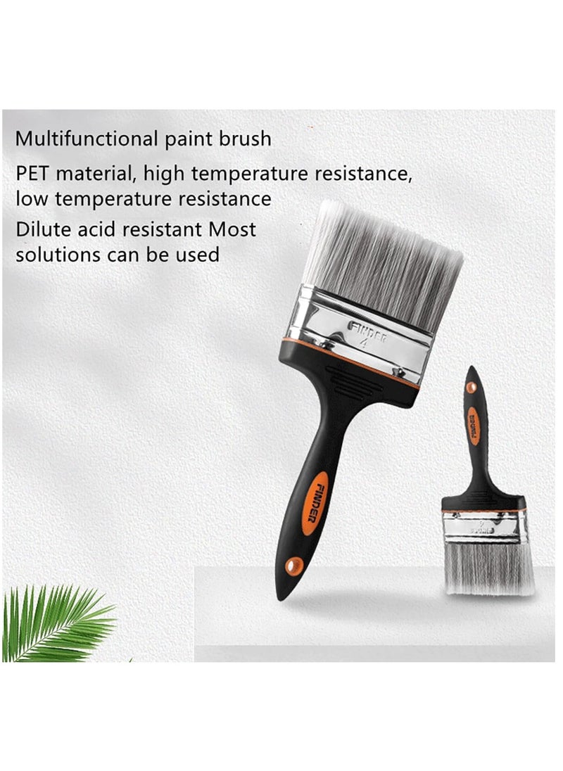 Generic - 6 Pcs Paint Brushes Set 1-4 Inch Angled Sash Stain Brushes Flat Nylon Hair Wooden Brush For Art Barbecues and Home Improvement - Image 1