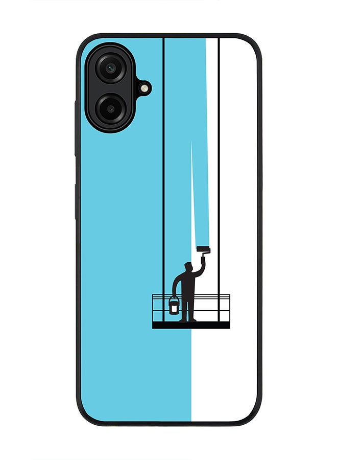 Stylizedd For Samsung Galaxy A07 4G Case,Slim fit Camera Protection, Shockproof Thin Phone cover  - Paint Hanger (Blue)