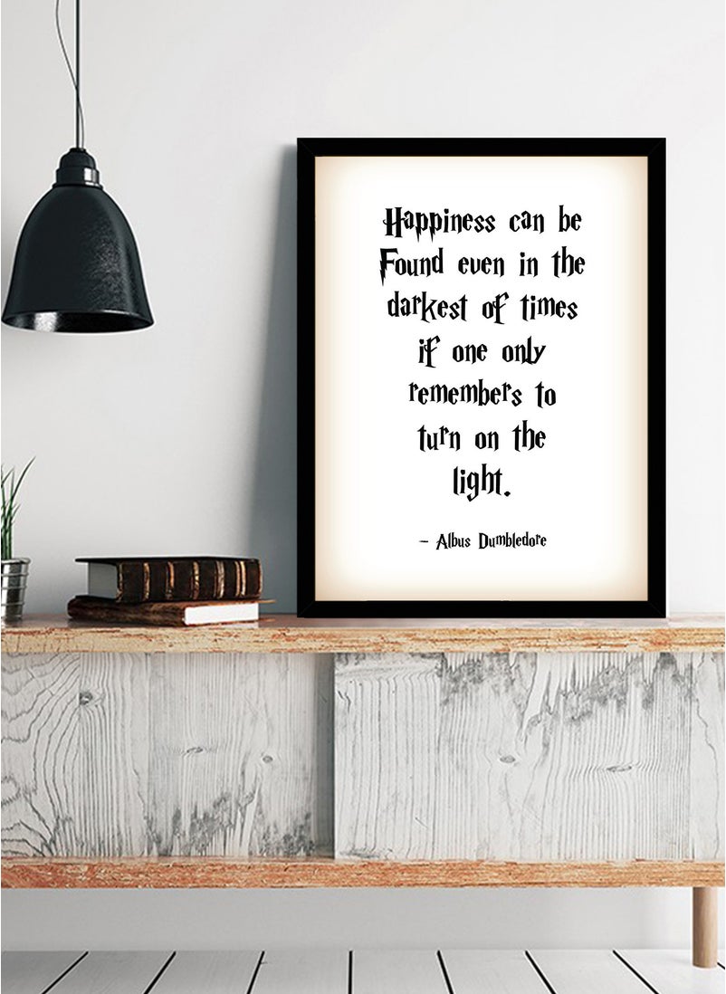 Spoil Your Wall Wall Posters with Happiness Can Be Found Quote from Harry Potter and Black Frame - Wall Arts Home Décor Photo Frames - 30x40cm by Spoil Your Wall  - Image 2