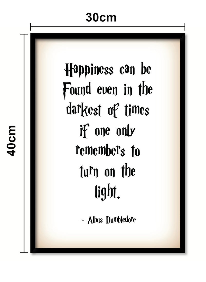 Spoil Your Wall Wall Posters with Happiness Can Be Found Quote from Harry Potter and Black Frame - Wall Arts Home Décor Photo Frames - 30x40cm by Spoil Your Wall  - Image 3