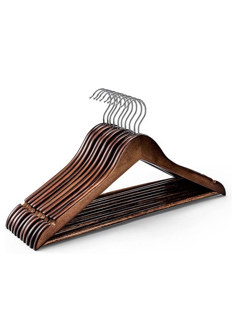 10-Piece Cloth Hanger Brown