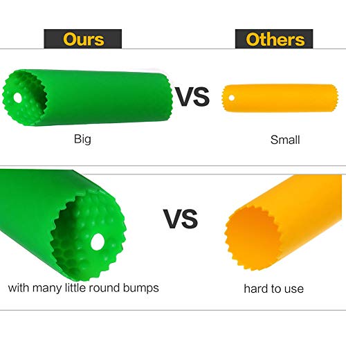 Sinnsally Garlic Peeler Skin Remover Roller Keeper,Easy Quick to Peeled Garlic Cloves with Silicone Tube Roller Garlic Peeling Kitchen Tool (Green,Red) - Image 5
