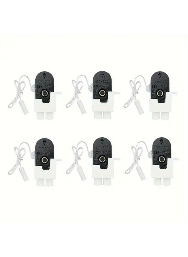 6pcs Pull Chain Switch 2A250V AC Waterproof ON OFF Control for Bathroom Chandelier - Image 1