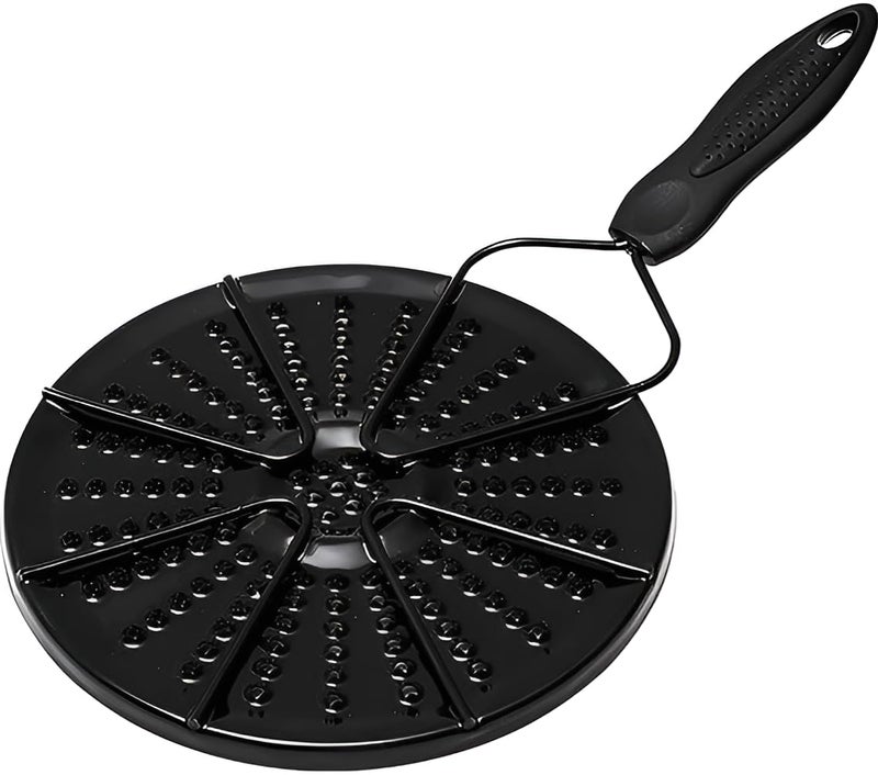 SHREESAMP SHREESAMP BBQ Plate Kitchen Cookware Top Gas Stove Heat Diffuser Hot Milk Coffee Gas Heat Conduction Plate Cookware Black Plate Oil Grease Frying Pan Cover for Cook Kitchen Tools [ 35x19x2.5 CM ]  - Image 1