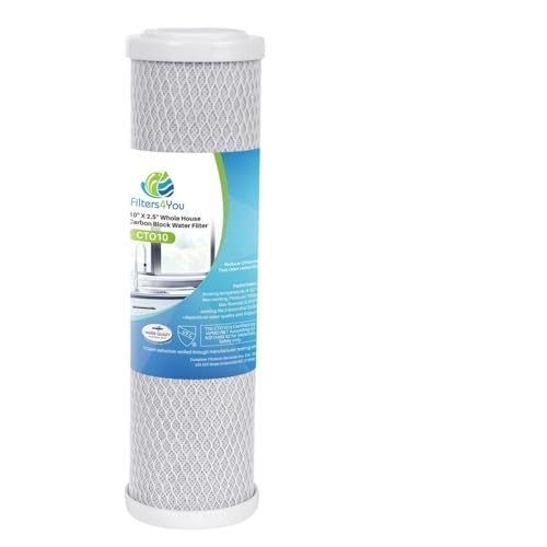 CFS – 1 Pack Carbon Block Water Filter Cartridge Compatible with CG5-10S, DEV9108-17 Models – Removes Bad Taste & odor – Whole House Replacement Filter Cartridge – 1 Micron – 10" x 2.5" - Image 1