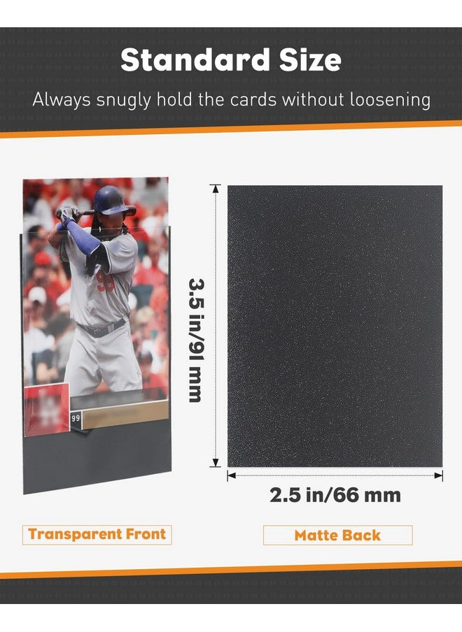 Uniclife 100 Counts Black Mtg Card Sleeves Matte Back Trading Card Sleeves Baseball Card Sleeves Standard Sized Deck Card Protectors For Sports Cards Football Cards Game Cards Yugioh Cards, 66 X 91 Mm  - Image 2