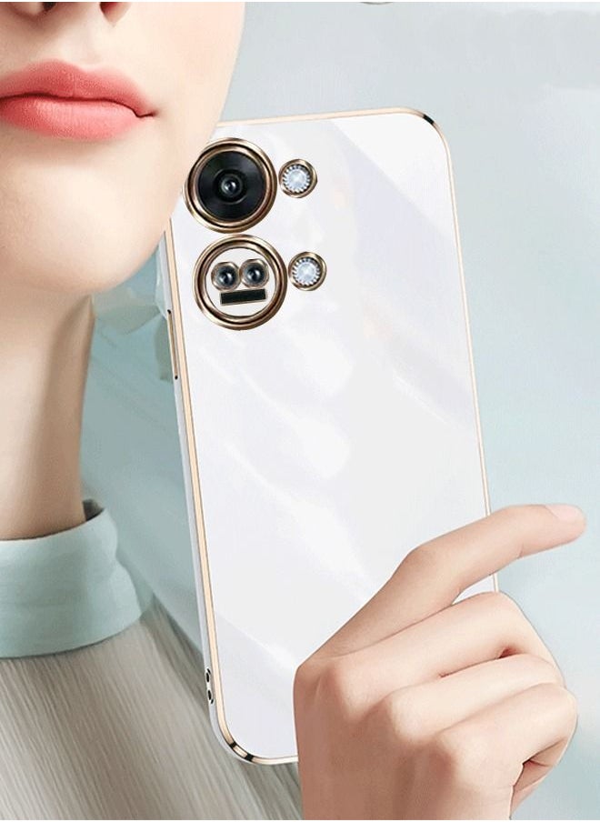 Back Case Cover for OnePlus Nord 3 5G Back Cover | Gold Electroplating Chrome | Raised Edges | Super Soft-Touch | Bumper Back Case for OnePlus Nord 3 5G