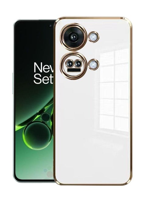 Back Case Cover for OnePlus Nord 3 5G Back Cover | Gold Electroplating Chrome | Raised Edges | Super Soft-Touch | Bumper Back Case for OnePlus Nord 3 5G