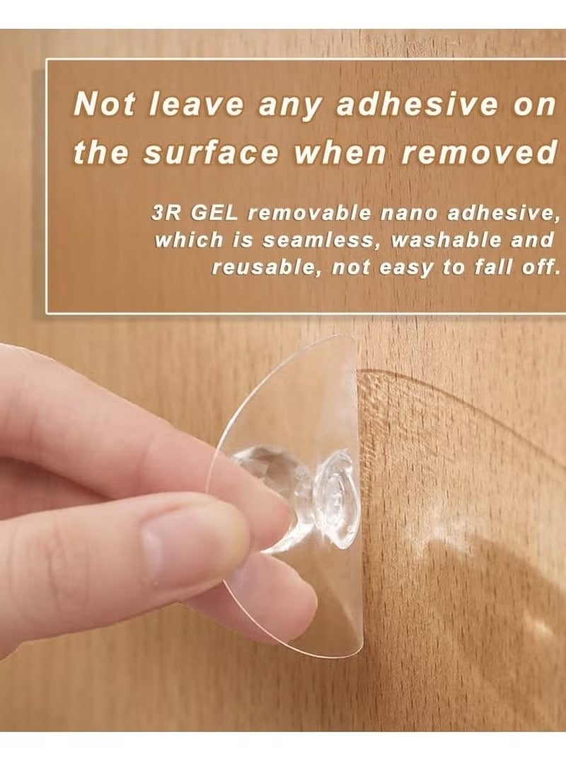 Cabinet Drawer Knobs, Clear Diamond Crystal Shaped Pulls Handles for Wardrobe, Kitchen Cupboard, Bathroom Dresser, Furniture Door Window, Self-Adhesive Drill Free Push Pull Helper 8 pcs - Image 4