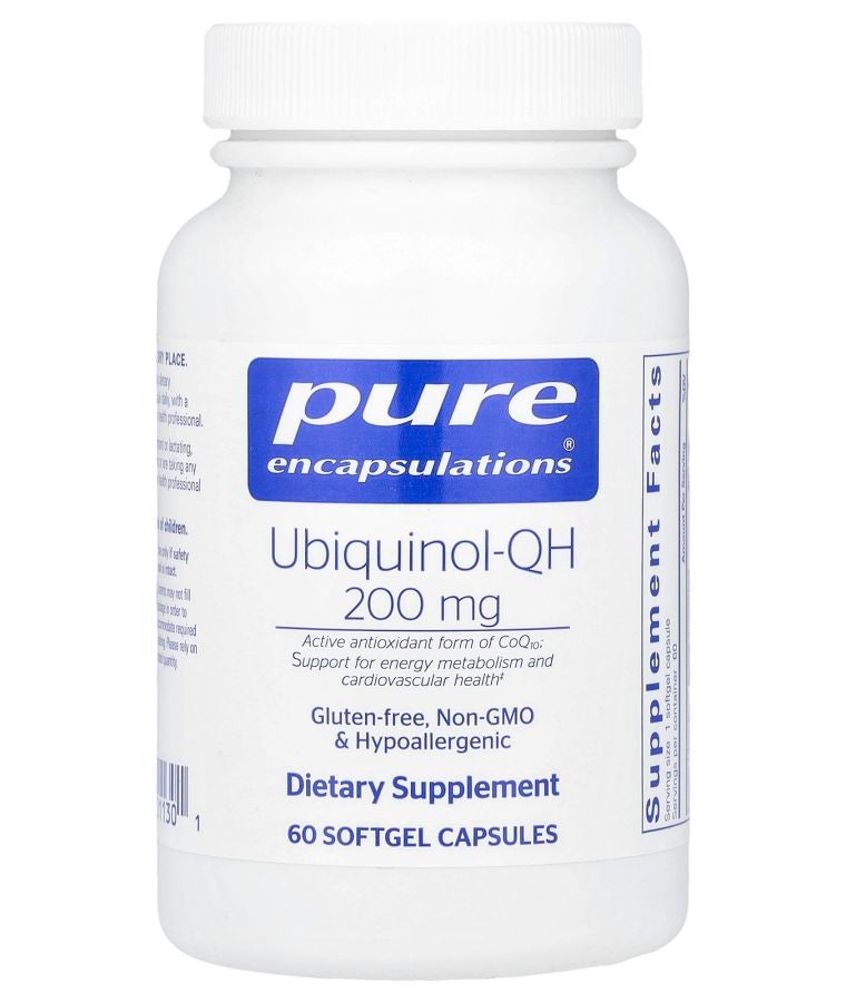 Pure Encapsulations Ubiquinol-QH 200 mg 60 Softgels Capsules