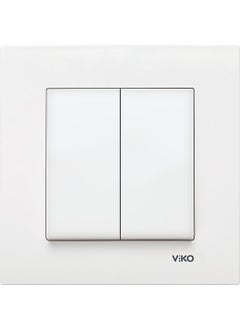 Viko Karre Commutator Double Switch with Frame - White 