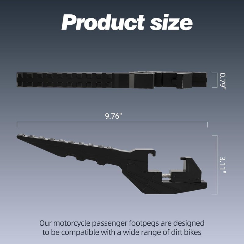 USTPO Motorcycle Passenger Foot Pegs Extender - Image 2