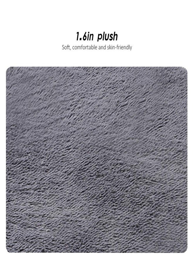Kelendle 24 Inch Plush Dog Bed Mat Warm Fluffy Round Puppy Crate Pad with Anti-Slip Waterproof Bottom Soft Comfy Pet Kennel Mat for Small and Medium Dogs Sleeping(Dark Grey) - Image 5