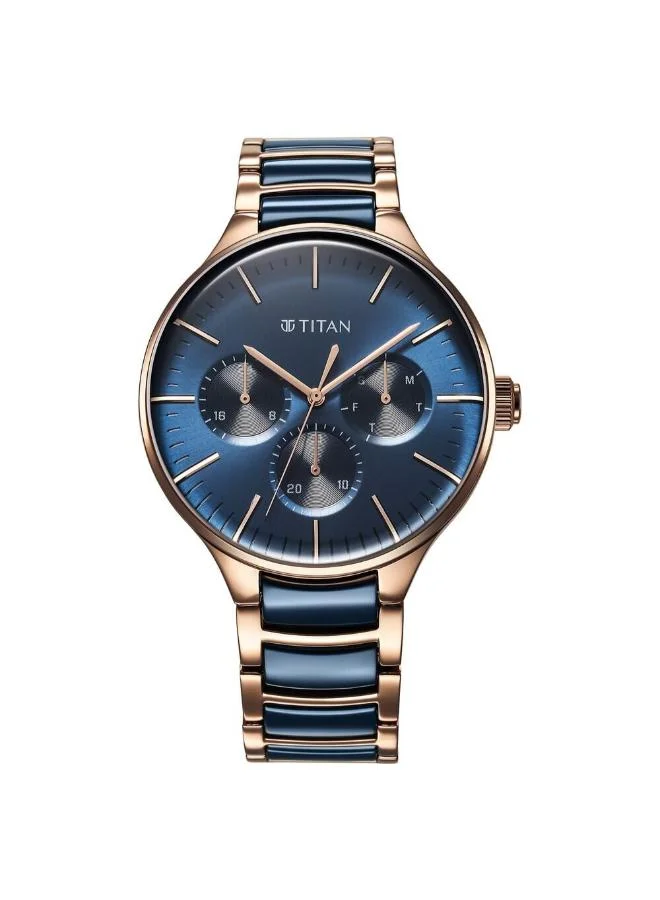 تيتان Men's Stainless Steel Analog Watch 90148KD04 - 47 mm