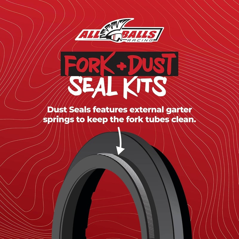 All Balls Racing Fork Seal & Dust Seal Kit 56-124 for Kawasaki and Honda Motorcycles - Image 5