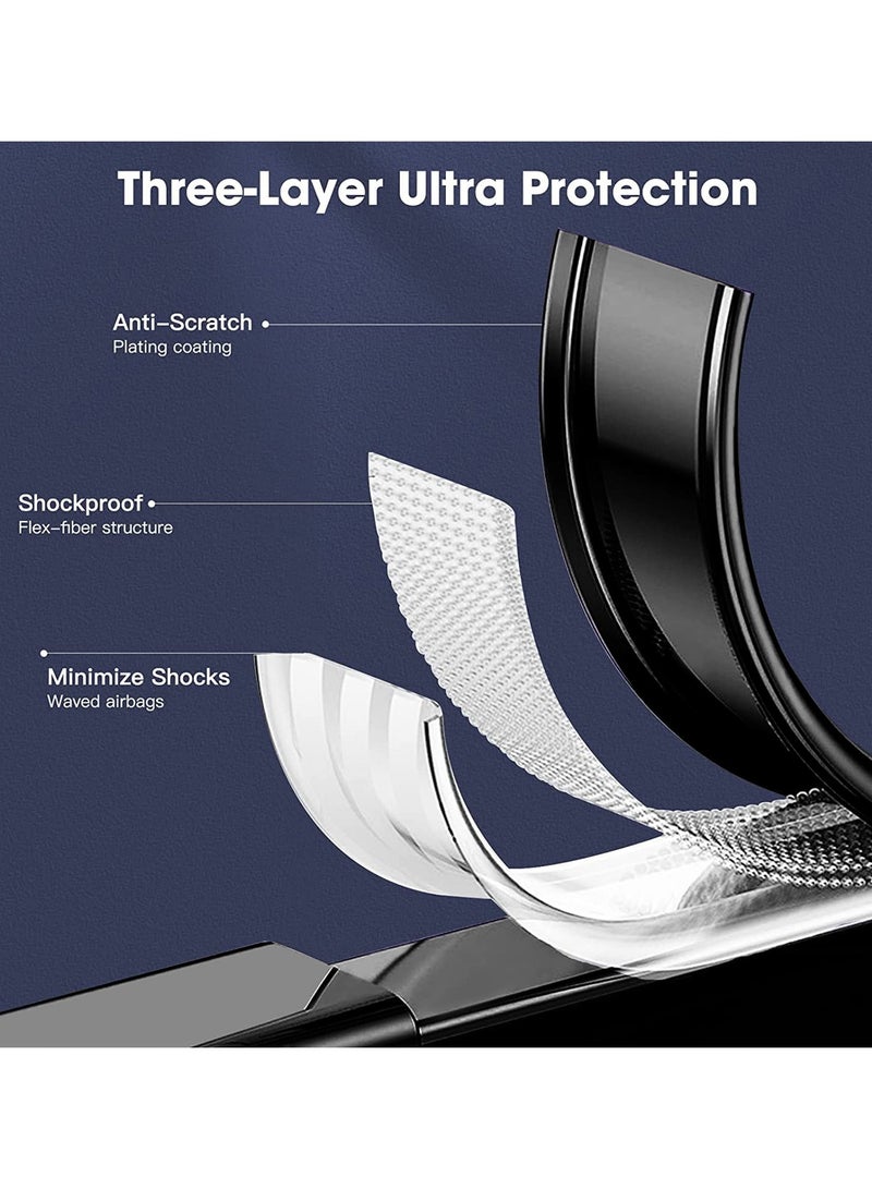 Wtech TPU Luxury Plating Raised Lips Camera Hole Case Cover For Xiaomi Redmi A3 4G 2024 Black - Image 5