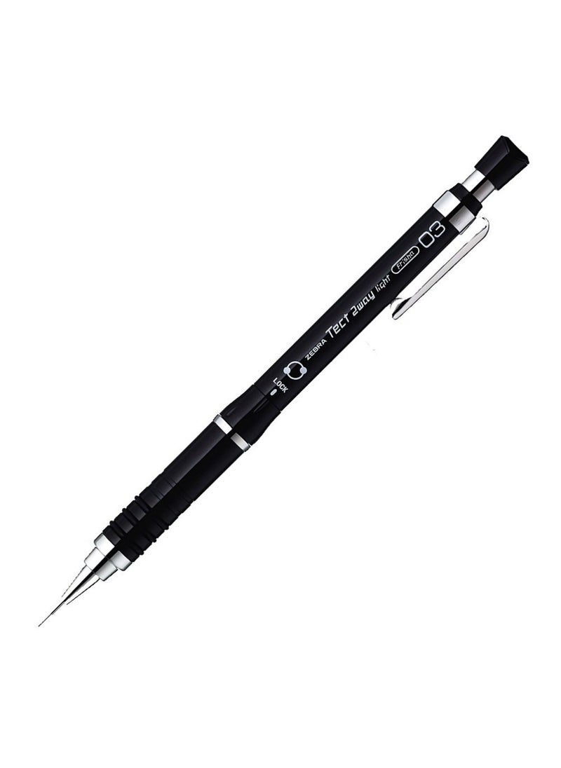 ZEBRA ZEBRA Mechanical Pencil, Tect 2 Way Light, 0.3mm, Black Body (MAS42-PBK)  - Image 1