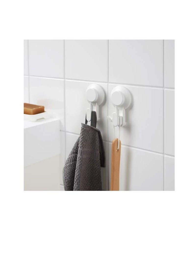Hook with suction cup, white  - Image 2