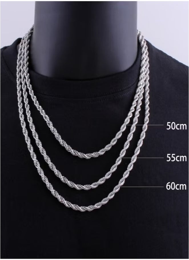 Ins Titanium Steel Necklace For Men And Women, Good Luck Label Necklace, Sweater Chain Accessory (50+5cm)  - Image 5