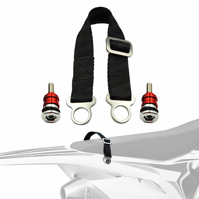 Kungfu Graphics Pulling Lift Straps Belt for Dirt Bike CRF YZF KXF YZFX WR RMZ DRZ TTR Motocross Enduro MX Universal Red - Image 3