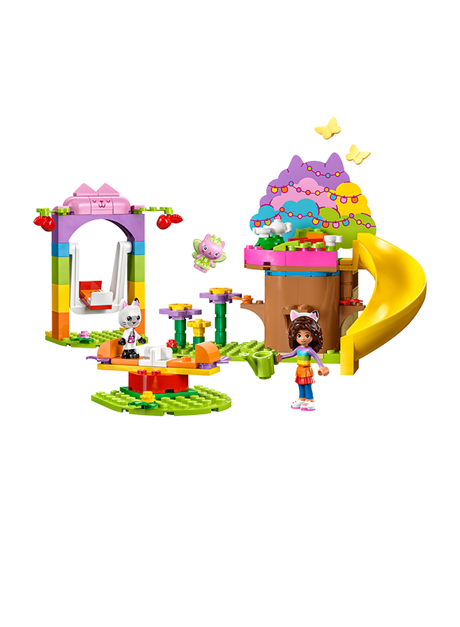 LEGO Kitty Fairy’S Garden Party 10787 Building Toy Set; Also Includes Gabby And Pandy Paws; Gabby’S Dollhouse Gift With A Tree House, Swing, Slide, Roundabout And Flowers For Kids Aged 4+ (130 Pieces)