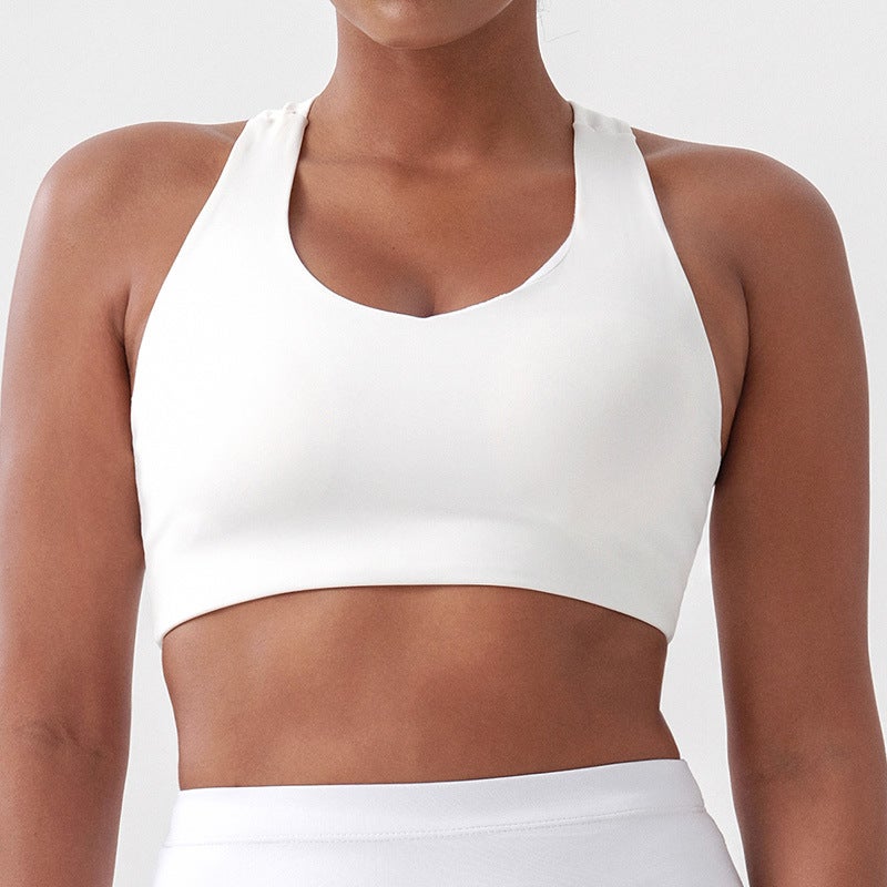 Generic New Fitness Coat Womens Loose Training Yoga Suit suit Quick-drying Long-sleeved Running Sports Tennis Suit Top White-vest 